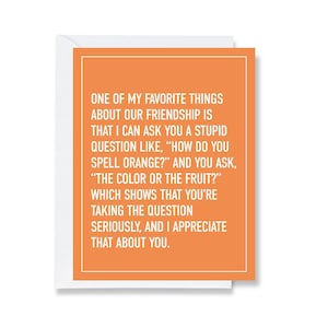 How Do You Spell Orange Greeting Card