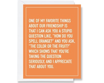 How Do You Spell Orange Greeting Card