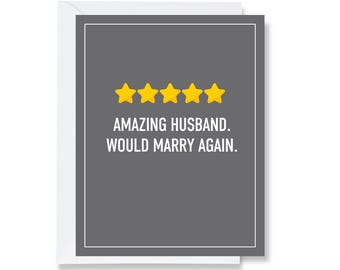 5 Star Husband Greeting Card