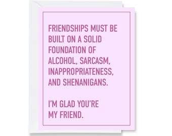 Friendships Built on a Solid Foundation Greeting Card
