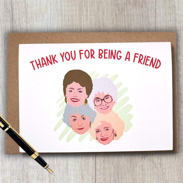 thank you or all occasion friendship card | thank you for being a friend | 5x7 blank greeting card