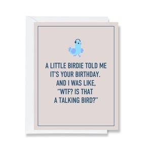 Biglietto Auguri Compleanno 'A Little Birdie Told...' Con Uccellino, Per Lui E Lei - 2