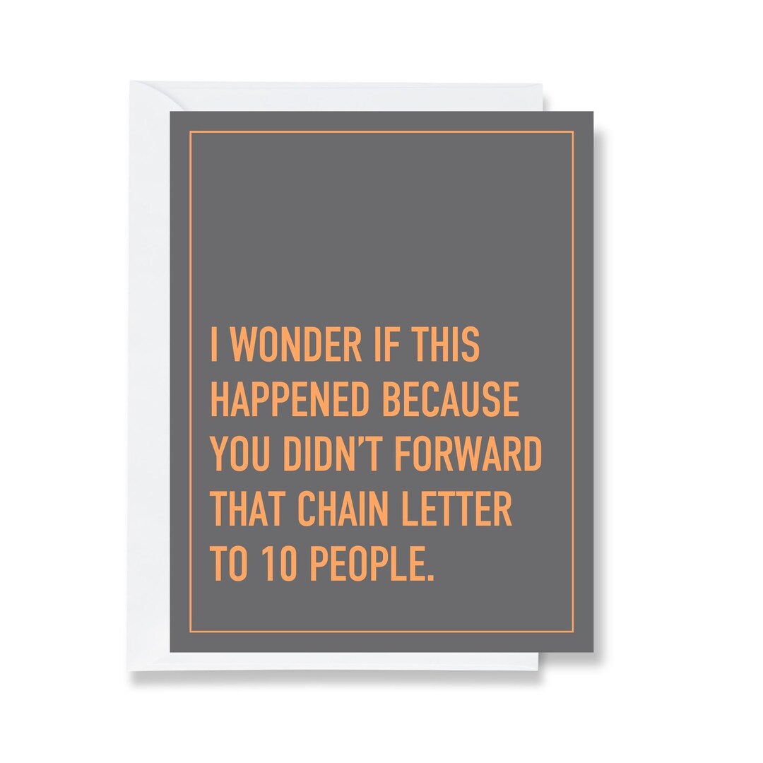 90's Chain Letter Greeting Card - Etsy