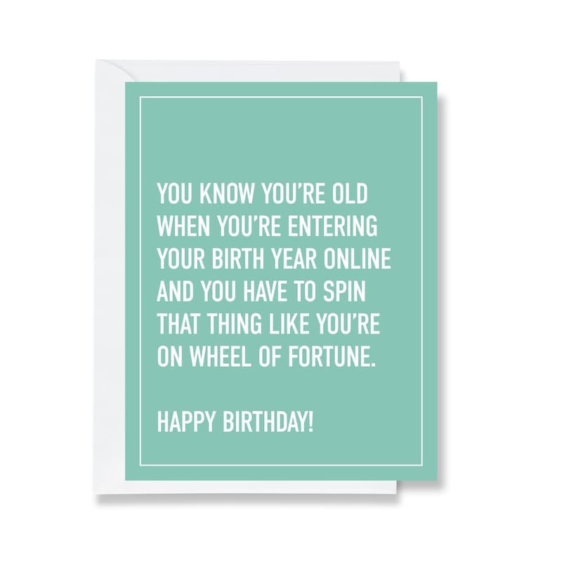 Funny Happy Birthday Card for Older Man - Etsy