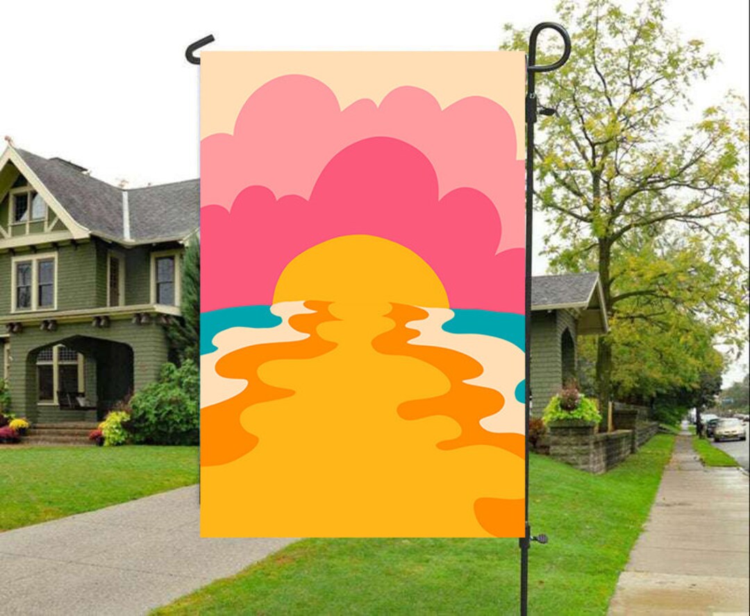 Beach Sunset Custom Flag. All Sizes and Premium Double Sided Options ...