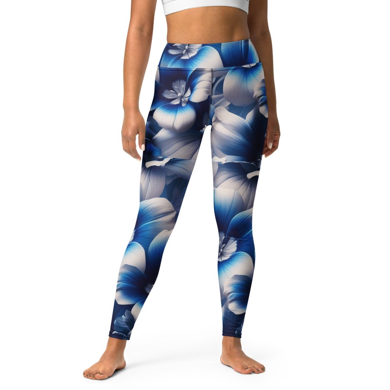 Athletic Leggings Mini Blue Floral main image 0