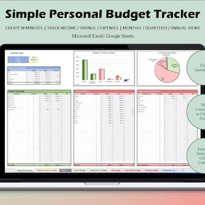 Simple Personal Budget Tracker for Beginners - Etsy