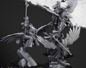 Gallia Knights on Pegasus - Highlands Miniatures
