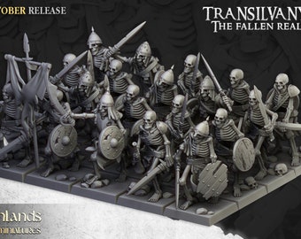 Skeleton Warriors with Swords Unit - Highlands Miniatures