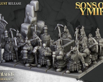 Dwarfs Miners Unit - Highlands Miniatures