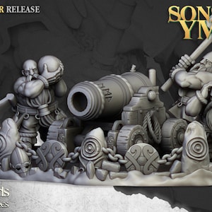 Dwarf Artillery Cannon - Highlands Miniatures