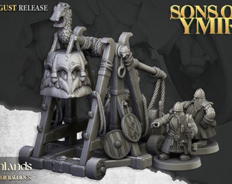 Dwarf Old Catapult - Highlands Miniatures
