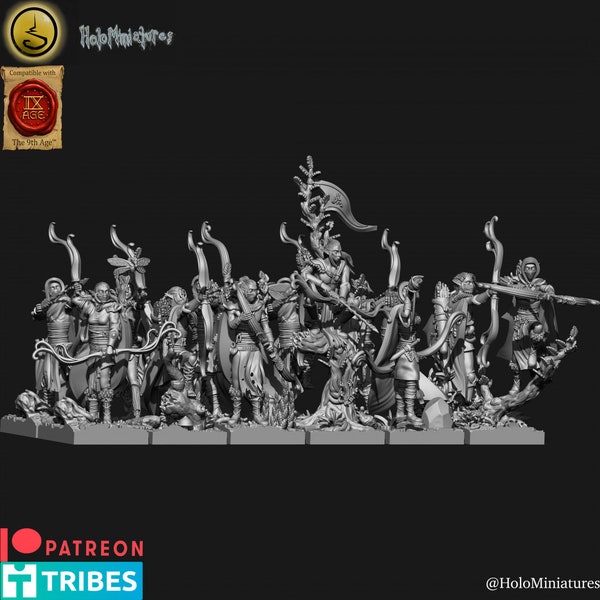 10 Forest Elves Archers - HoloMiniatures