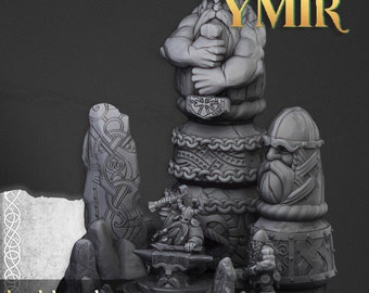 Ancient Dwarf Forge and Great Dwarf Runemaster - Highlands Miniatures