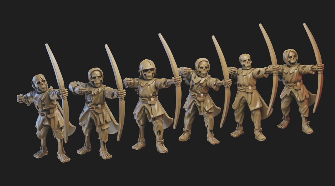 Modular Skeleton Archers/crossbowman Ilhadiel Miniatures Etsy