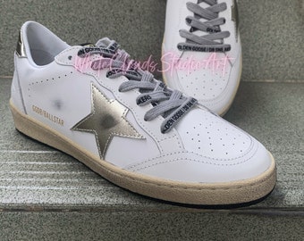 Frauen Sneakers Golden Goose, Ball Star gold Stern - gold Absatz 4 oder 12