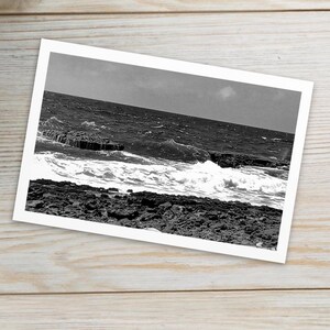 Black White Ocean Photography Print Beach House Decor Coastal Home Wall Art Seascape Postcard Nautical Wave Art Minimalist Nature Print