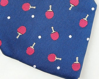 Ping Pong Necktie - Table Tennis Necktie - Ping Pong Gift - Ping Pong Christmas Gift - Table Tennis Gift - Ping Pong Tie