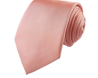 Coral Necktie - Men's Coral Necktie - Peach Necktie - Desert Coral Necktie, Bellini Necktie - Wedding Tie - Coral Groom Tie - Groomsmen Tie