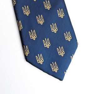 Ukraine Necktie - Ukrainian Necktie - Blue & Gold Ukraine Gift for Men