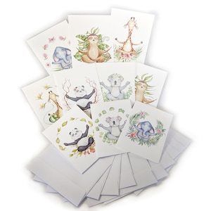 Yoga greeting card set - Yoga Greeting Cards - Set of 10 blank greeting cards with envelopes - Yoga Gift - Yoga Teacher Gift - Yoga Training