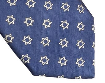 Star of David Necktie - Hannukah necktie - bar mitzvah necktie - jewish gift for men