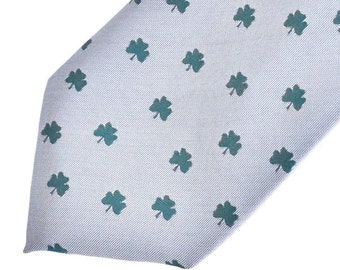Shamrock necktie - shamrock tie - irish necktie - ireland necktie - st. patricks day necktie - mens irish gift - mens ireland gift
