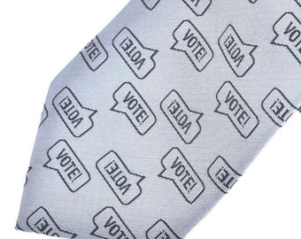 VOTE! Necktie - Election Necktie - Politics necktie - democrat necktie - republican necktie - election gift - polls gift - voter gift