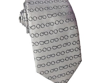 Eyeglasses Necktie - Eye Doctor Tie - Optometrist Gift - Eye Doctor Gift - Opthamologist gift - Optometry Gift - Gift for Eye Doctor