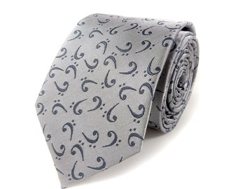 Men&#39;s Bass Clef Necktie - Bassist Gift - Bass player gift - Bassplayer gift - Musician Gift - Bassist neck tie - Upright Bass Gift -