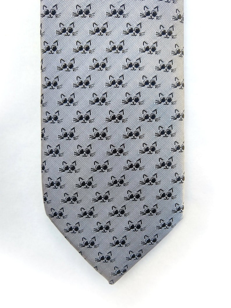 Cat Necktie Cat Neck Tie Cats Necktie Cats Tie Cat Lover Gift Veterinarian Gift Cat Gift for Men Men's Cat Gift image 4