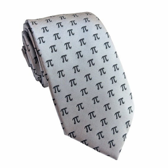 Pi Necktie - Handmade Math Gift for Him by Maker V