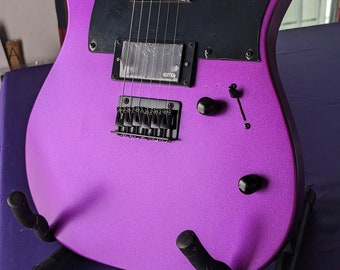 Purple Guitar - Pink Metallic guitar  - Girl's Electric Guitar - Purple and Black Guitar - Pink & Black Electric guitar