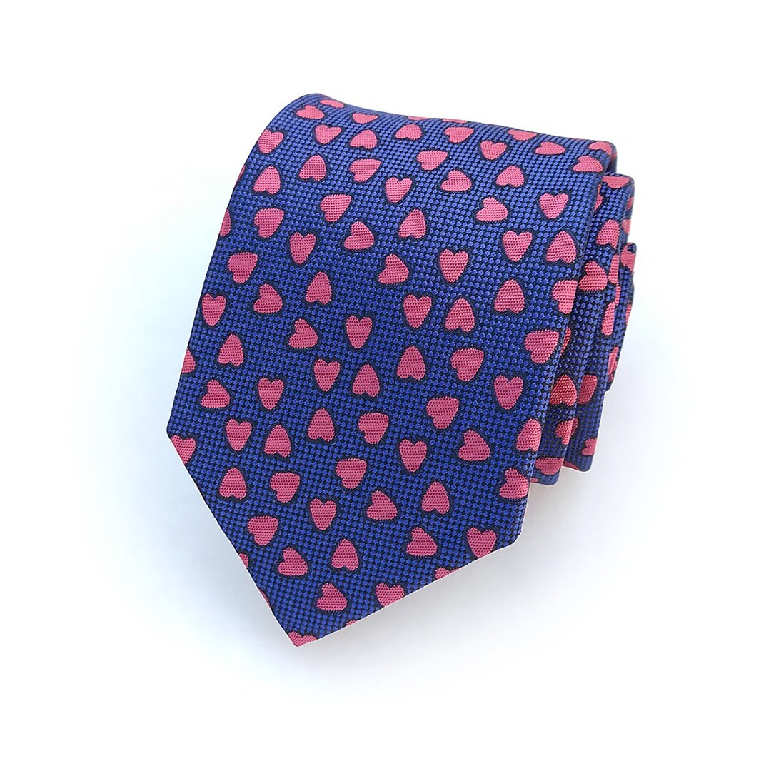 Men's Heart Necktie - Valentine's Day Necktie - Anniversary Necktie ...