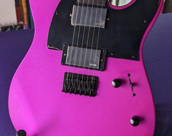 Pink Guitar - Pink Metallic guitar  - Girl's Electric Guitar - Pink and Black Guitar - Pink & Black Electric guitar