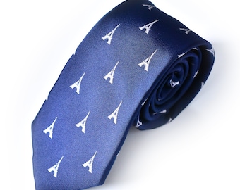 Paris Necktie - France Necktie - Eiffel Tower Gift for men - Travel gift for men - French gift for men - French necktie