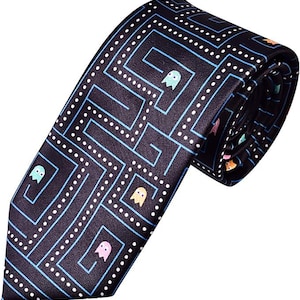 Video Game necktie - gamer gift, men&#39;s gamer gift, men&#39;s gaming gift - gamer necktie - video game necktie, christmas handmade