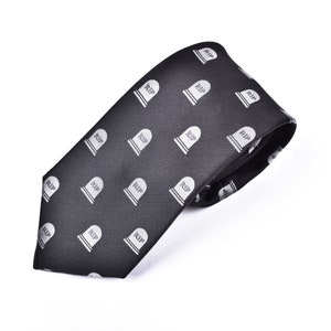 Tombstone necktie, halloween necktie, goth necktie, goth gift for men, halloween gift for men, halloween birthday gift, men&#39;s halloween