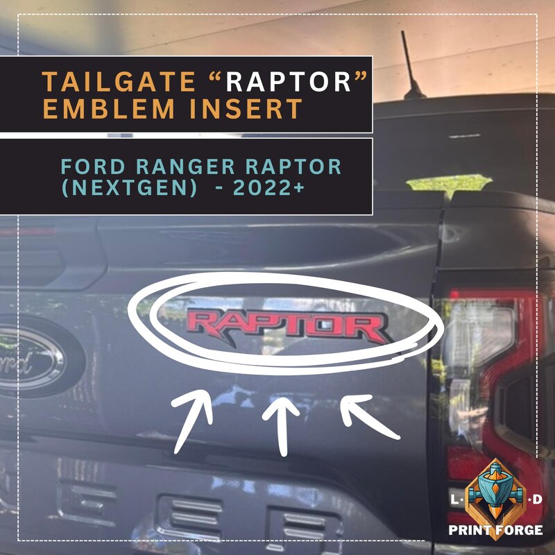 F-O-R-D Vinyl Sticker Decal For Ford Ranger PX3 Grill (Not Raptor) - Easy Install
