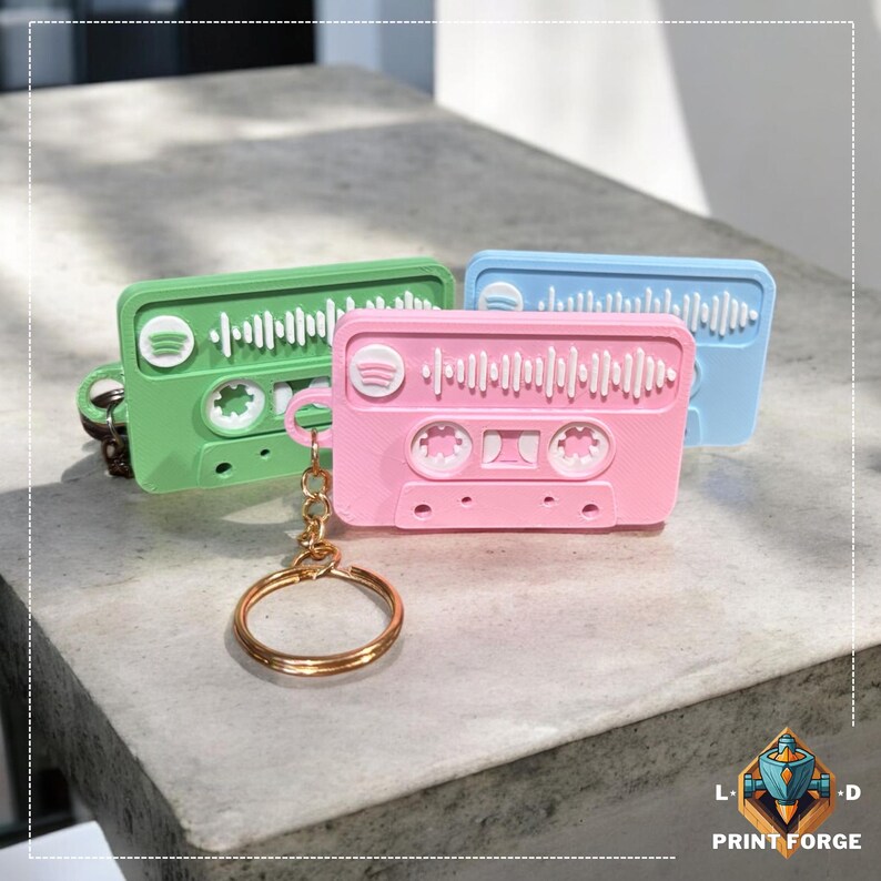 Porte-clés Mini Cassette Rétro - Joue De La Musique, Design Créatif (rouge), Cadeau Original