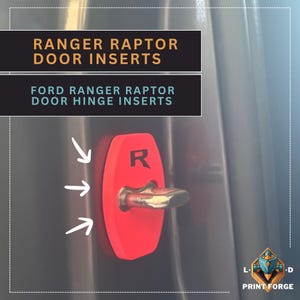 Ford Ranger Raptor Door Hinge Covers | 3M Adhesive | Next-Gen Raptor Trim Mod | LD PrintForge Custom 4x4 Accessories, Ford Accessories