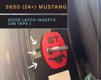 Mustang S650 Door Latch Covers | 3M Adhesive | Mustang Trim Mod | LD PrintForge Custom Mustang Accessories, Ford Accessories