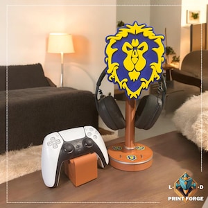 Supporto per cuffie Alliance / Supporto per cuffie WoW / Supporto per controller / Supporto per cuffie / Supporto per controller / Organizzatore da scrivania per giochi / Supporto