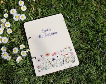 Livre de collection pour fleurs, fleurs, herbier personnalisé, idée cadeau amoureux du jardin, herbier pour fleurs pressées, idée cadeau enfants