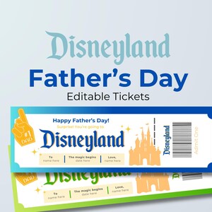 Disneyland Vatertagskarte, benutzerdefinierte DL Reise offenbaren, bearbeitbarer Sofort-Download, Überraschungsurlaub druckbar, individuelles Geschenk für Vatertag