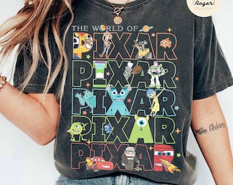 Vintage The World of Pixar T-shirt, Disneyland Pixar Fest 2024 Shirt, Meet me at Pixar Pier Disney Pixar Characters, Disneyland Trip Shirt