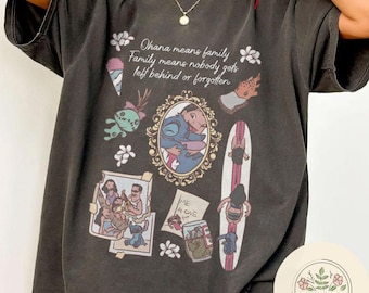 Vintage Lilo & Stitch Disney Shirt, Ohana means Family Stitch shirt, Pudge Scump Stitch 2025 Shirt, WDW Disneyland Family Vacation 2025 Tee