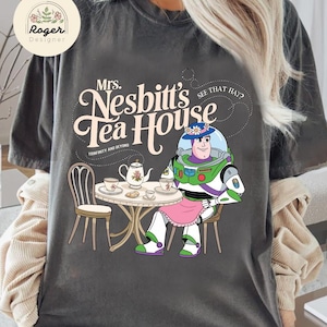 Retro Buzz Lightyear Mrs. Nesbitt&#39;s Tea House Toy Story T-shirt, To Infinity And Beyond, Toy Story Family shirts, Disneyland Trip shirts