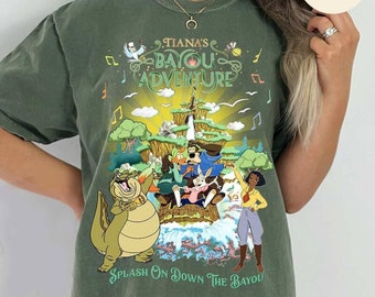 Splash Down The Bayou The Princess and the Frog Disney Tiana's Bayou Adventure Shirt, Disney Princess Tiana Girl Trip Shirt, WDW Disneyland