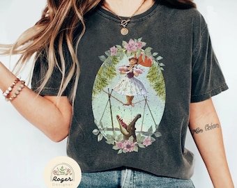 Vintage Flower Tightrope Walker T-shirt, Disney Halloween shirt, Tightrope Girl The Haunted Mansion Shirt, Disneyland Halloween Party 2025